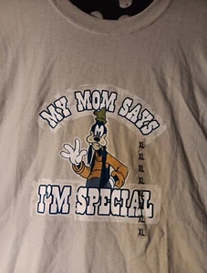 NEW XL Disney Vintage/Y2K Goofy "My Mom Says I'm Special" T-Shirt Beige/Tan Mens - Picture 1 of 9