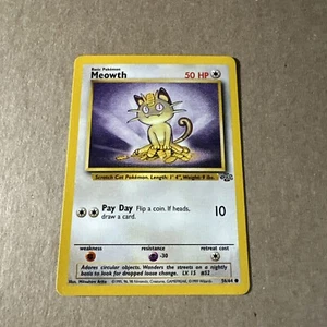 Meowth 56/64 Jungle Unlimited WOTC Pokemon Karte Near Mint - Bild 1 von 2