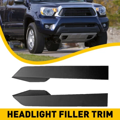 Front Headlight Grille Bumper Filler Trim Panels Set For Toyota Tacoma 2012-2 Foto 1 de 4