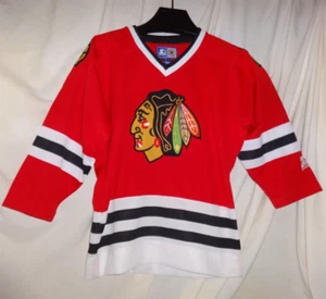 Starter Chicago Blackhawks Vintage NHL Hockey Jersey Youth Size S/M Sewn Rare - Picture 1 of 2