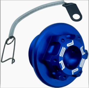 ENCHUFE Y CABLE DE LLENADO DE ACEITE DE MOTOR DE ALUMINIO AZUL CR125, CRF150R, CR250, CR500, CBR AZUL ALUMINIO - Imagen 1 de 2
