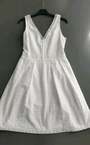 OASIS Kleid Weiß Lochmuster Spitze Gr.38 Neuwertig - Bild 1 von 9