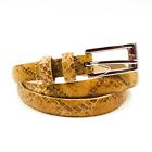 KOOKAI Brown Leather Snake Ornament Designer Belt Size IT 40 75 cm 30 in.