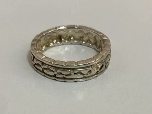 Vintage Wedding Band Unique Design Ring 925 Solid Sterling Silver Size 5.25 - Picture 1 of 15