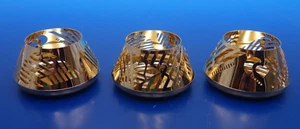 Schauraummuster 3 Stück vergoldete Teelicht Kerzenständer von Georg Jensen - Bild 1 von 3