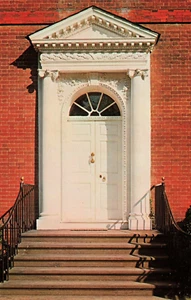 Postcard Doorway of Hammond-Harwood, Annapolis Maryland Vintage - Picture 1 of 2