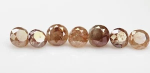 Diamante naturale tondo taglio brillante 1,62 CT fantasia colore marrone diamante sfuso - Foto 1 di 8