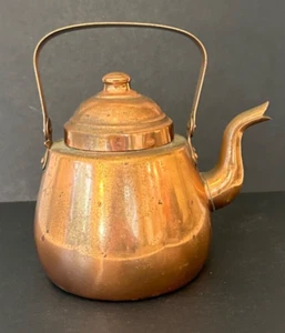 Copper Tea Kettle Vintage OPA Made in Finland Small 7.5" Tall - Picture 1 of 10