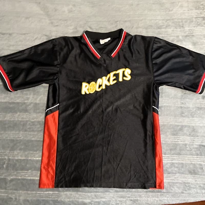 Camiseta de calentamiento vintage de los Houston Rockets NBA para hombre mediana hecha en EE. UU. Foto 1 de 4