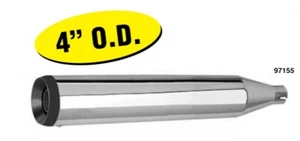 Silenciadores de escape cromados de 4" x 20" para Harley Sportglide 18+ FLSB 97155 - Imagen 1 de 3