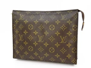 Authentic LOUIS VUITTON Poche Toilette 26 Monogram Cosmetics Pouch #61205 - Picture 1 of 18