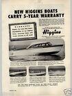 1955 PAPER AD Higgins 23' Convertible Boat 29' Cabin Cruiser
