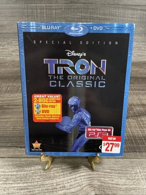 TRON оригинальный классический новый запечатанный Blu-ray + DVD Джефф Бриджес - Изображение 1 из 4