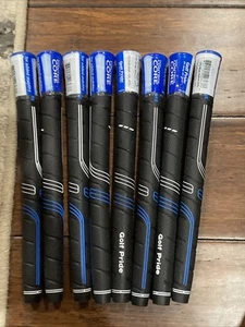 Qty 8 New GOLF PRIDE CP2 WRAP MIDSIZE (60R) GOLF GRIP BLACK/BLUE - Picture 1 of 7