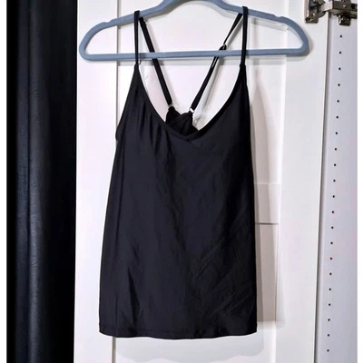 NWT Anne Cole Black Crisscross Back Swim Tank Top Size Large UPF 50 - Image 1 of 4