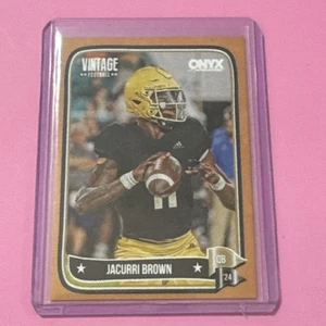 Fútbol americano vintage 2024 Onyx naranja Jacurri marrón #/75 UCF Knights - Imagen 1 de 1
