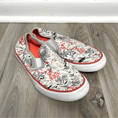 Columbia Sneakers Women’s 6 PFG Reef White and Orange Print Slip-On - Image 1 of 4
