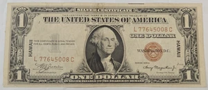 1935 A $1 HAWAII FEDERAL RESERVE WWII EMERGENCY ISSUE NOTE FR 2300 LC Block - Picture 1 of 6