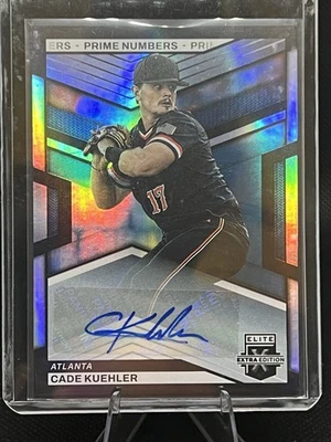 CADE KUEHLER 2023 ELITE EXTRA PRIME NUMBERS PROSPECT AUTO /60 BRAVES RC SSP - Image 1 of 2