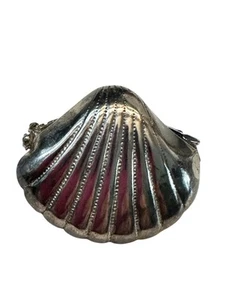 Vintage viktorianische Silber Muschel Vinaigrette verziert geätzter Griff Parfüm Etui - Bild 1 von 12