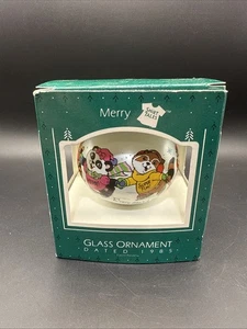 Vintage Hallmark Shirt Tales Glas Weihnachtsschmuck 1985 Andenken Sammlerstück - Bild 1 von 4