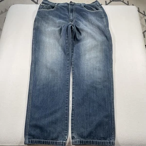 Vintage Southpole Jeans Mens 38x32 Blue Baggy Wide Leg Gold Tab Streetwear Y2K - Picture 1 of 19