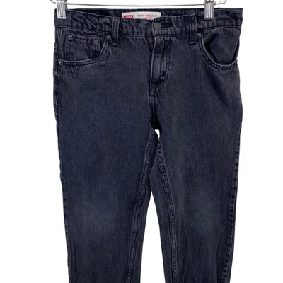 Pantalones de mezclilla Levi's 502 regular cónicos negros niños talla 14 regular 27X27 (28x25) Foto 1 de 4