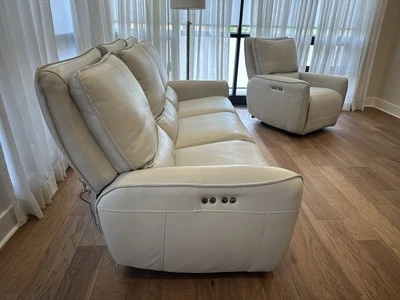 Leather High back Dual Motor Recliner And Chair For Sale (Sprintz Purchase 2022) - Image 1 of 4