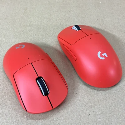 2 Logitech G Pro X Superlight Wireless Gaming Mouse Red For Parts READ - Image 1 of 4