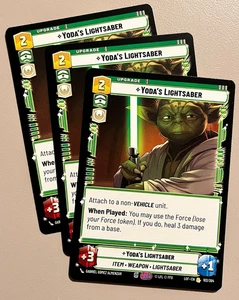 Star Wars Unlimited LOF 102 Yodas Lichtschwert x3 Spielset - Bild 1 von 1