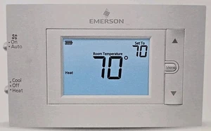 NEW Emerson 1F83C-11NP 80 Series Non-Programmable Thermostat 1H-1C White Backlit - Picture 1 of 6