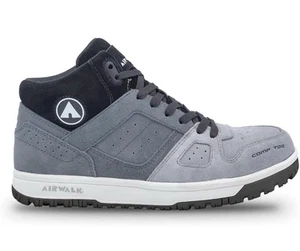 Airwalk Work Shoes Mens Mongo Mid CT Electrical Hazard Gray White AW6351 Sz 12 D - Picture 1 of 22