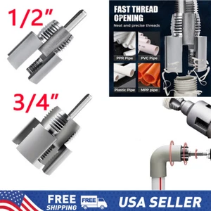 Integrated Internal & External Pipe ThreadingTool, PVC Pipe -Threader Kit - Picture 1 of 15