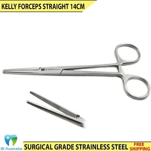 Hemostatic Locking Forceps Kelly Straight Artery Dental Clamps Forceps 14cm - Foto 1 di 3