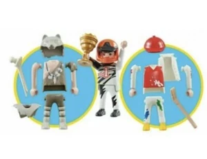 Playmobil 9854 - 3 in 1 austauschbare Junge Figur - Rennfahrer, Höhlenmensch, Fahrer, Neu - Bild 1 von 3