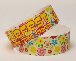 Custom Printed Wristbands for Parties, Events, Festivals & Celebrations - Floral - Picture 1 of 13