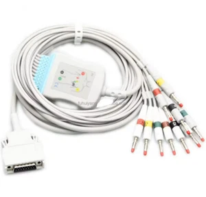 Mortara 10 Lead EKG cable and Leadwire 4.0mm banana ELI 100/ ELI50 /ELI 200 - Picture 1 of 1