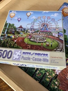 500 Piece Joelle McIntyre Art PUZZLE " Carnival Days" 16"x20" - Picture 1 of 2