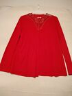 Ladies Red Size 10 Jacket with Lace Neckline