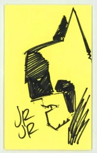 John Romita Jr. Signed Original DC Comics JLA Mini 3" x 5" Art Sketch ~ Batman - Picture 1 of 2