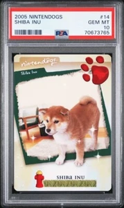 Shiba Inu 2005 Nintendogs #14 Rookie Card RC PSA 10 Gem Mint POP 1 - Picture 1 of 2