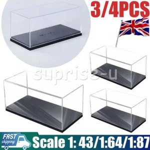1:43/1:64/1:87 Transparent Acrylic Hard Cover Case Display Box For Car Model UK - Picture 1 of 12