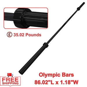 Olympic Barbell Weight Bar 7FT 500 Pounds Capacity Steel 20KG 28mm with Knurling - Picture 1 of 5
