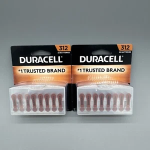 (64) Duracell Hearing Aid Batteries Size 312 - Fast FREE ship- Best Before 2026 - Picture 1 of 6