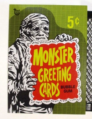 MONSTER GREETING CARDS WRAPPER ART CARD NO.106 TOPPS 2018 IN TOP LOADER - Image 1 of 2