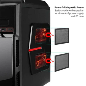 12/14/24cm Computer PC Cooling Fan Magnetic PC Dust Filter Case Mesh Net Cover - Zdjęcie 1 z 11