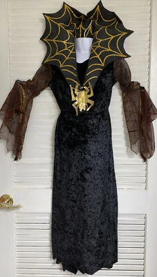 Spider Countess Child Costume, Small 4-6x, Dress & Collar with Attached Spider - Image 1 of 4