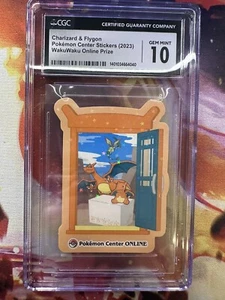 Charizard Flygon Holo Wakuwaku Online Award Sticker Pokemon Center 2023 CGC 10 - Picture 1 of 2