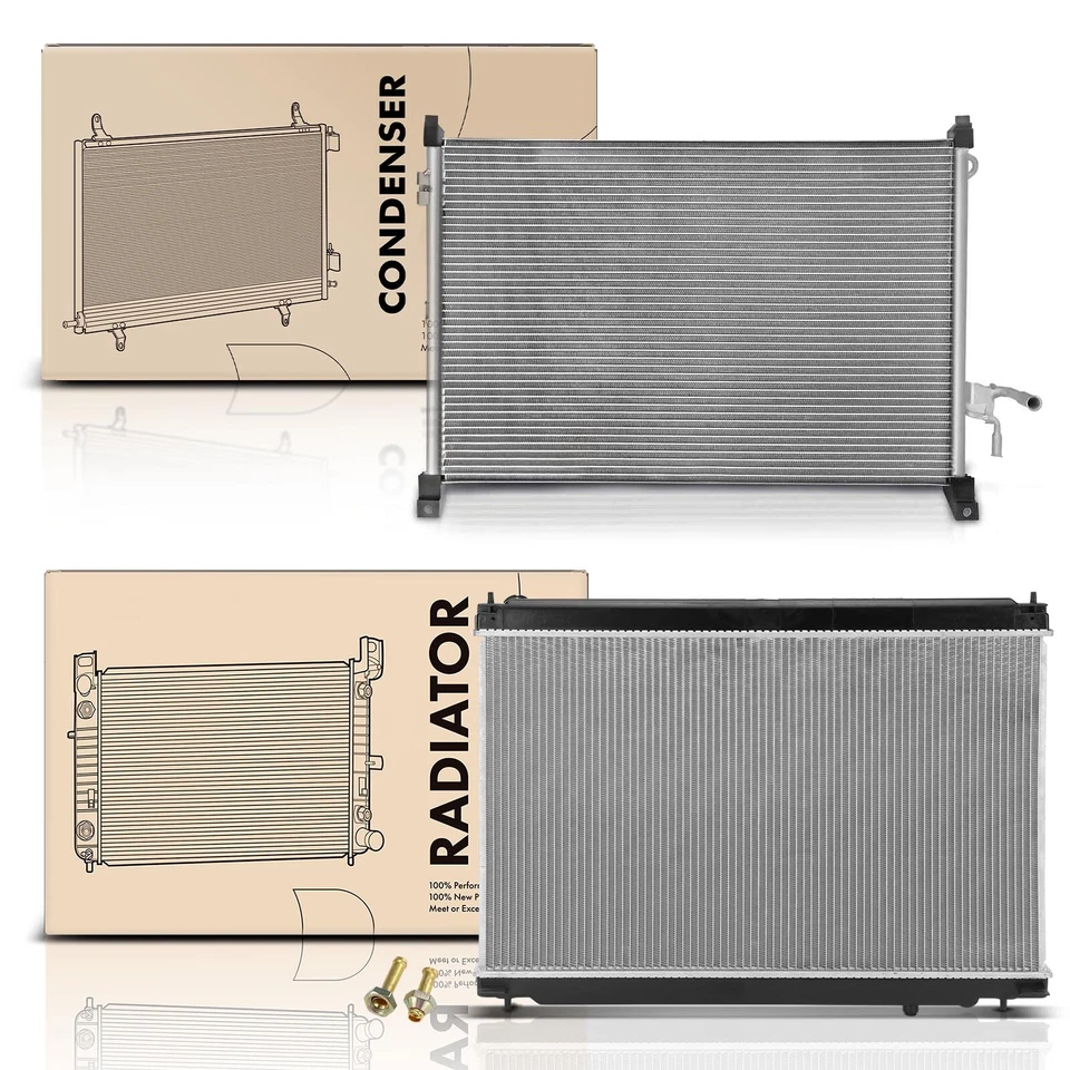 2x Radiator & AC Condenser Cooling Kit for INFINITI M35 2009-2010 M45 2006-2010 - Image 1 of 1