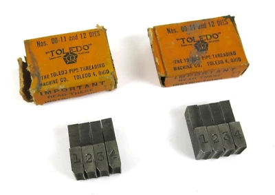 2 Sets of Toledo Beaver No. 00 - 11 - 12 Pipe Dies 1/8" - Image 1 of 2